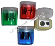 Temperamatite 2 Fori con Serbatoio in Plastica