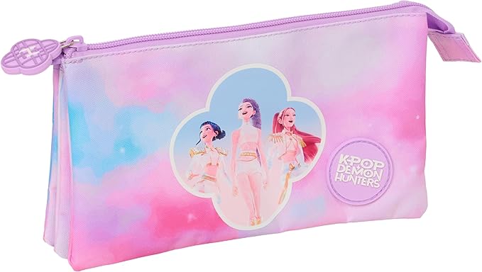 Astuccio Triplo Busta Rosa K-Pop Demon Hunters
