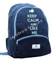 Zaino Teen Blu Keep Kalm