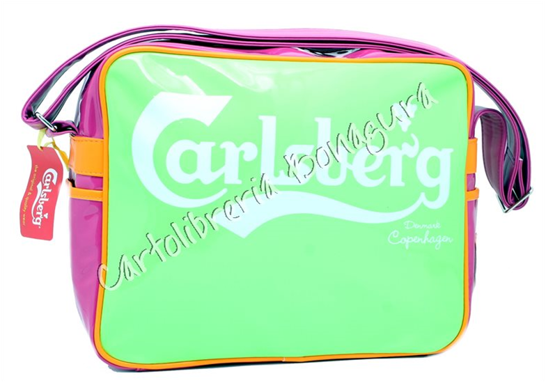 Tracolla Orizzontale Lady Fucsia/Verde Carlsberg