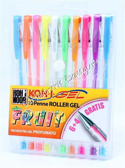 Blister 10 Penne Roller Gel Fruit KohiNoor