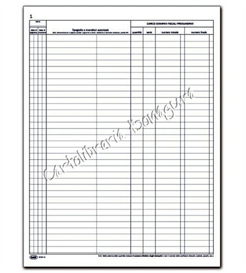 Registro di Carico per Stampati Fiscali Prenumerati Flex