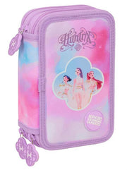 Astuccio 3 Zip Rosa K-Pop Demon Hunters