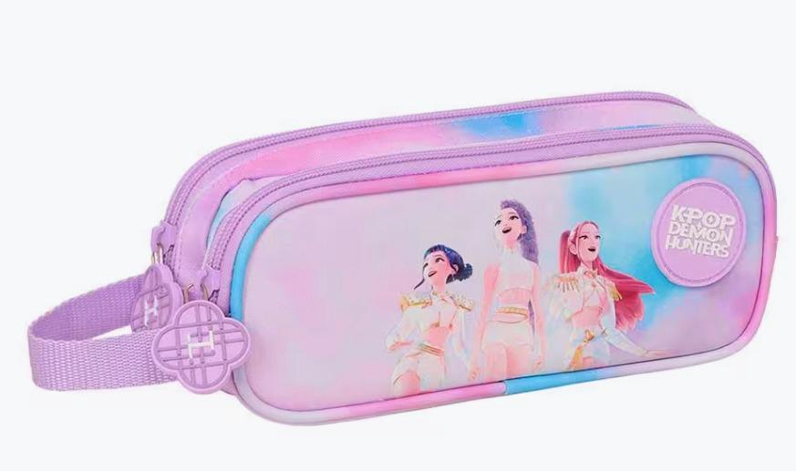 Bustina Astuccio Doppio Rosa K-Pop Demon Hunters